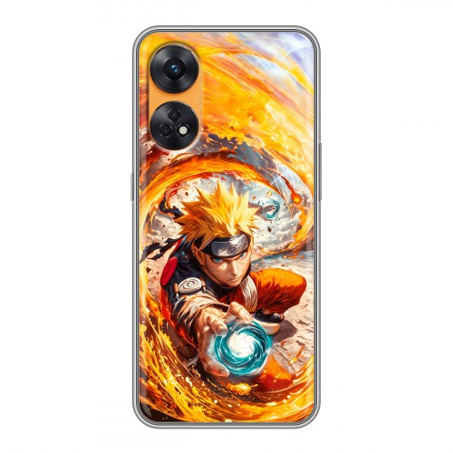 Дизайнерский силиконовый с усиленными углами чехол для OPPO Reno8 T Аниме Наруто Naruto