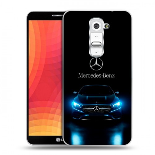 Дизайнерский пластиковый чехол для LG Optimus G2 Mercedes Мерседес