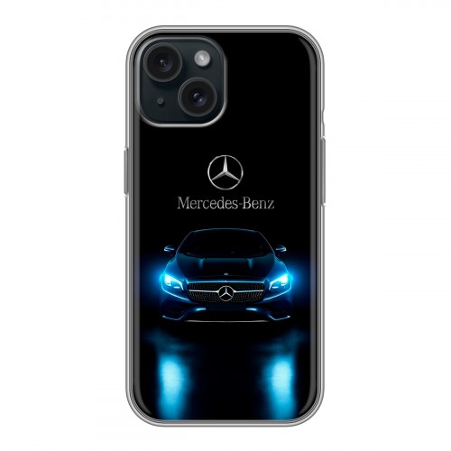 Дизайнерский силиконовый чехол для Iphone 15 Mercedes Мерседес