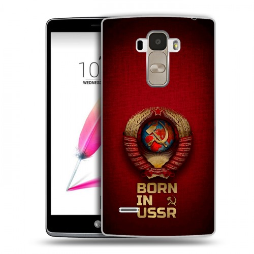 Дизайнерский пластиковый чехол для LG G4 Stylus Флаг Герб СССР