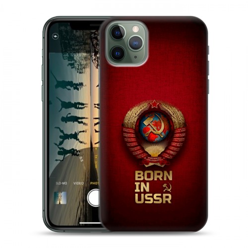 Дизайнерский силиконовый чехол для Iphone 11 Pro Флаг Герб СССР