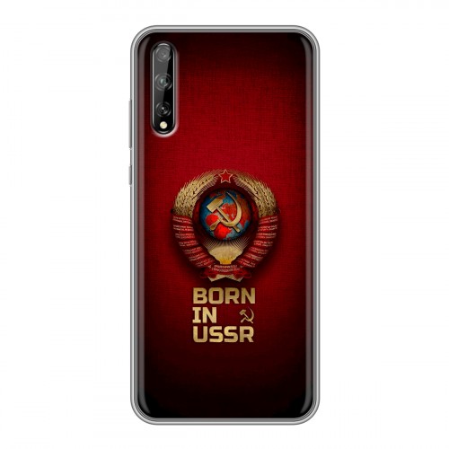 Дизайнерский силиконовый чехол для Huawei Y8p Флаг Герб СССР