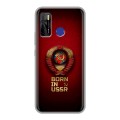 Дизайнерский силиконовый чехол для Tecno Camon 15 Флаг Герб СССР