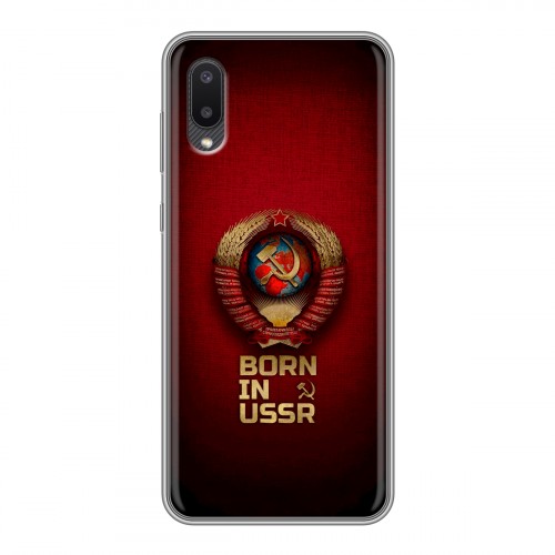 Дизайнерский силиконовый чехол для Samsung Galaxy A02 Флаг Герб СССР