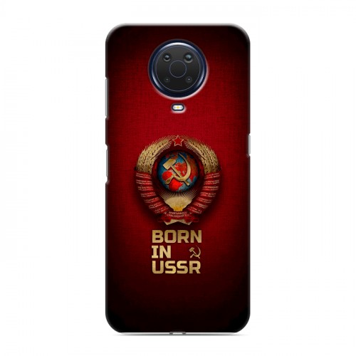 Дизайнерский силиконовый с усиленными углами чехол для Nokia G20 Флаг Герб СССР