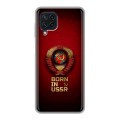 Дизайнерский силиконовый чехол для Samsung Galaxy A22 Флаг Герб СССР