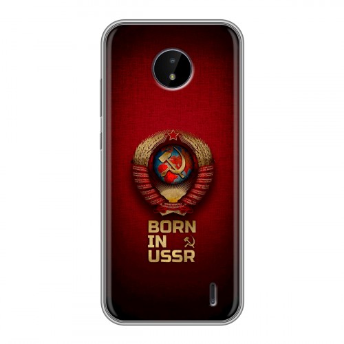 Дизайнерский силиконовый чехол для Nokia C20 Флаг Герб СССР