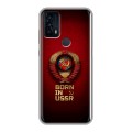 Дизайнерский силиконовый чехол для TCL 20B Флаг Герб СССР