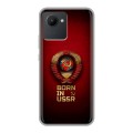 Дизайнерский силиконовый чехол для Realme C30 Флаг Герб СССР