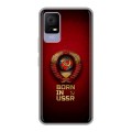 Дизайнерский силиконовый чехол для TCL 405 Флаг Герб СССР