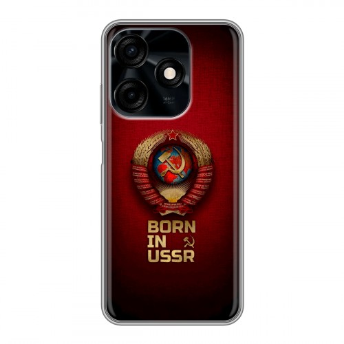 Дизайнерский силиконовый чехол для Tecno Spark 10C Флаг Герб СССР