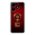 Дизайнерский силиконовый с усиленными углами чехол для Tecno Spark 10 Флаг Герб СССР
