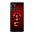 Дизайнерский силиконовый чехол для Itel P40 Флаг Герб СССР