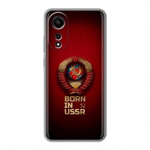 Дизайнерский силиконовый чехол для OPPO A78 4G Флаг Герб СССР