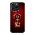 Дизайнерский силиконовый чехол для Iphone 15 Pro Флаг Герб СССР