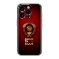 Дизайнерский пластиковый чехол для Iphone 16 Pro Флаг Герб СССР
