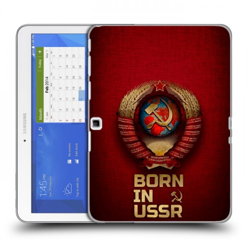 Дизайнерский силиконовый чехол для Samsung Galaxy Tab 4 10.1 Флаг Герб СССР