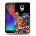 Дизайнерский пластиковый чехол для Meizu MX5 Roblox Роблокс
