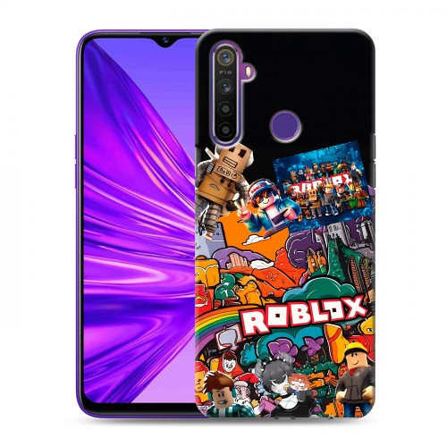 Дизайнерский силиконовый чехол для Realme 5 Roblox Роблокс