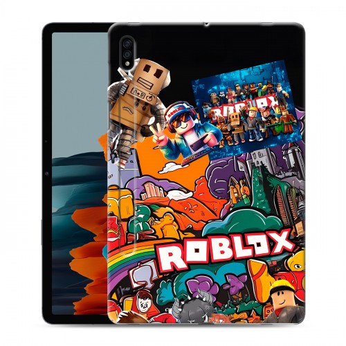 Дизайнерский силиконовый чехол для Samsung Galaxy Tab S7 Roblox Роблокс