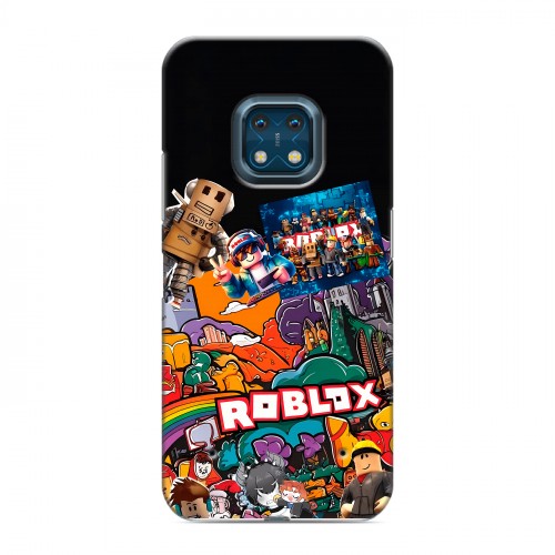 Дизайнерский силиконовый с усиленными углами чехол для Nokia XR20 Roblox Роблокс