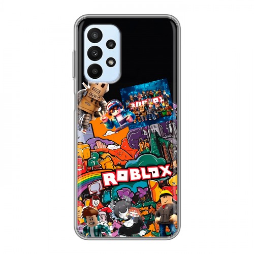 Дизайнерский силиконовый с усиленными углами чехол для Samsung Galaxy A23 Roblox Роблокс
