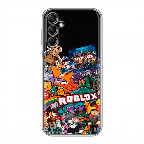 Дизайнерский пластиковый чехол для Samsung Galaxy A14 Roblox Роблокс