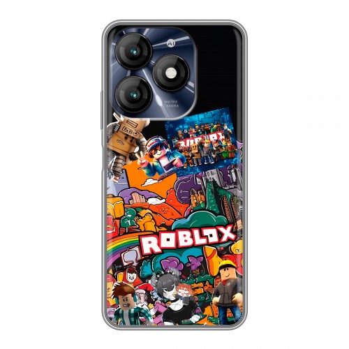 Дизайнерский пластиковый чехол для Itel A70 Roblox Роблокс