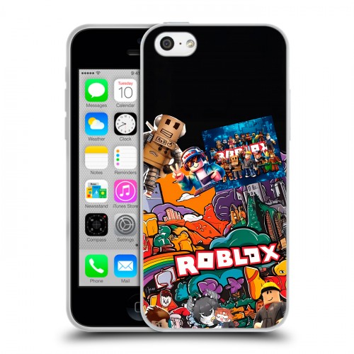 Дизайнерский пластиковый чехол для Iphone 5c Roblox Роблокс