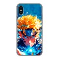Дизайнерский силиконовый чехол для Iphone x10 Аниме Наруто Naruto