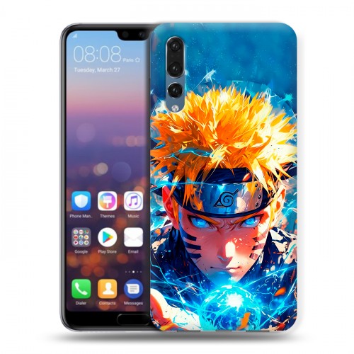 Дизайнерский силиконовый с усиленными углами чехол для Huawei P20 Pro Аниме Наруто Naruto