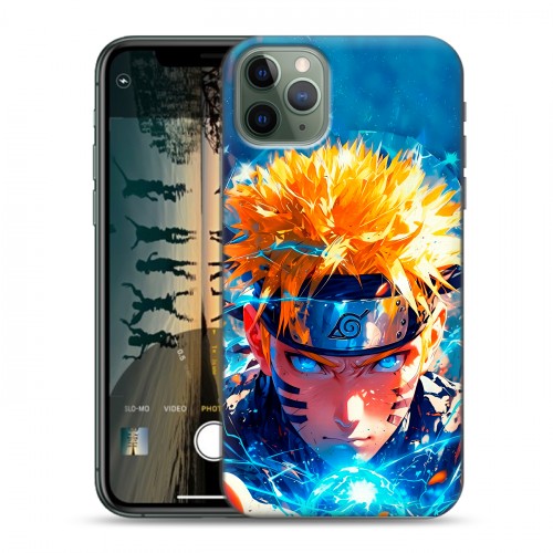 Дизайнерский силиконовый чехол для Iphone 11 Pro Аниме Наруто Naruto