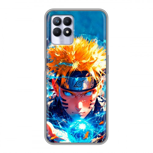 Дизайнерский силиконовый с усиленными углами чехол для Realme 8i Аниме Наруто Naruto