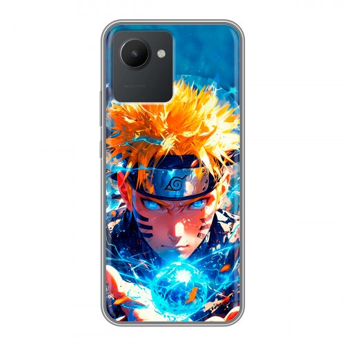Дизайнерский силиконовый чехол для Realme C30 Аниме Наруто Naruto