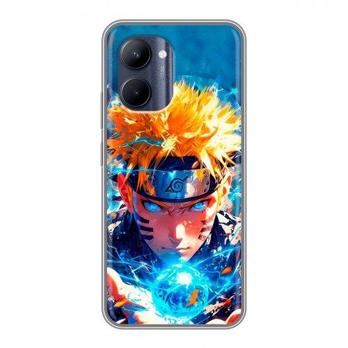 Дизайнерский силиконовый чехол для Realme C33 Аниме Наруто Naruto
