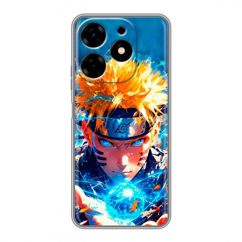 Дизайнерский силиконовый с усиленными углами чехол для Tecno Spark 10 Аниме Наруто Naruto