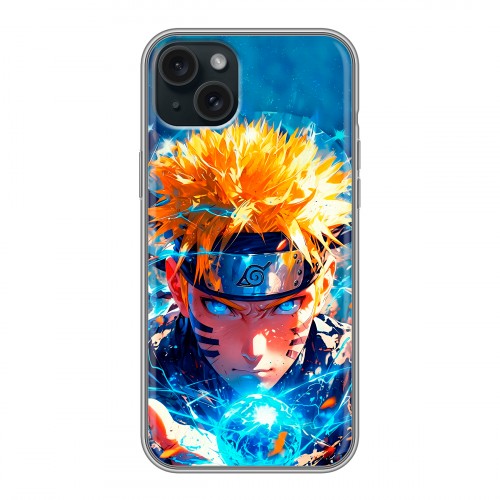 Дизайнерский силиконовый чехол для Iphone 15 Plus Аниме Наруто Naruto