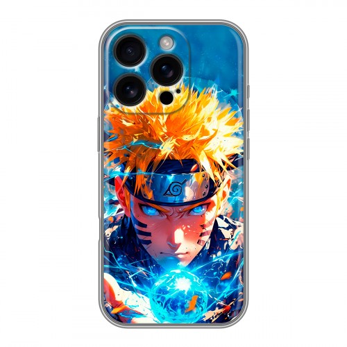 Дизайнерский силиконовый чехол для Iphone 16 Pro Аниме Наруто Naruto