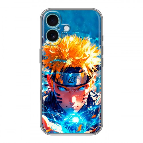 Дизайнерский силиконовый чехол для Iphone 16 Plus Аниме Наруто Naruto