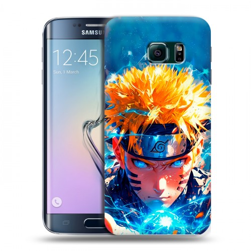 Дизайнерский силиконовый чехол для Samsung Galaxy S6 Edge Аниме Наруто Naruto