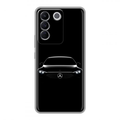 Дизайнерский силиконовый с усиленными углами чехол для Vivo V27e Mercedes Мерседес