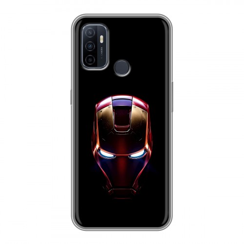 Дизайнерский силиконовый с усиленными углами чехол для OPPO A53 IronMan Железный человек