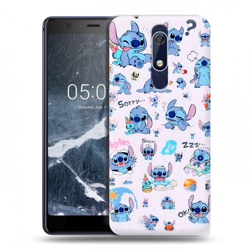 Дизайнерский пластиковый чехол для Nokia 5.1 Лило и Стич