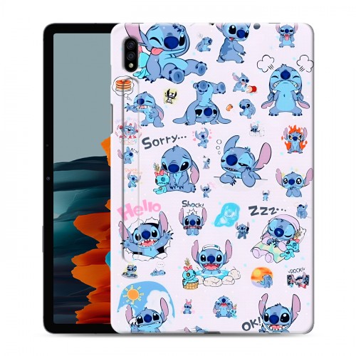 Дизайнерский силиконовый чехол для Samsung Galaxy Tab S7 Лило и Стич