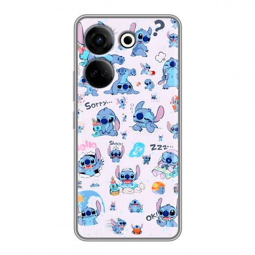 Дизайнерский пластиковый чехол для Tecno Camon 20 Лило и Стич