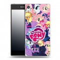 Дизайнерский пластиковый чехол для Sony Xperia E5 My little pony Дружба чудо
