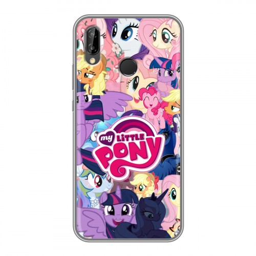Дизайнерский силиконовый чехол для Huawei P20 Lite My little pony Дружба чудо