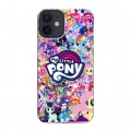 Дизайнерский силиконовый с усиленными углами чехол для Iphone 12 Mini My little pony Дружба чудо
