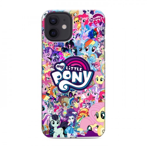 Дизайнерский силиконовый чехол для Iphone 12 My little pony Дружба чудо