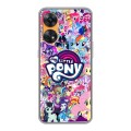 Дизайнерский силиконовый с усиленными углами чехол для OPPO Reno8 T My little pony Дружба чудо